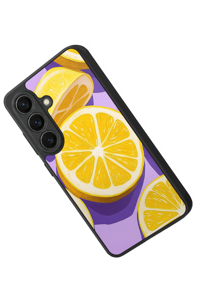 Samsung Galaxy S26 Uyumlu Limon Tasarımlı Glossy Premium Kılıf