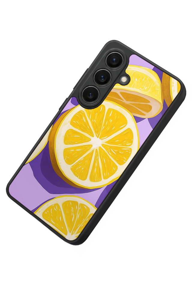 Samsung Galaxy S26 Uyumlu Limon Tasarımlı Glossy Premium Kılıf