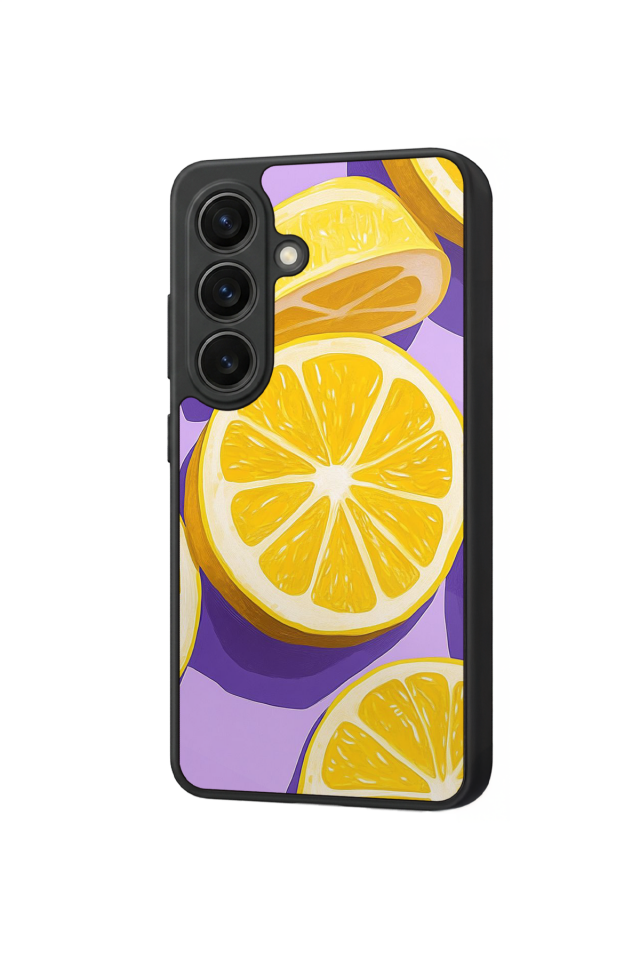 Samsung Galaxy S26 Uyumlu Limon Tasarımlı Glossy Premium Kılıf