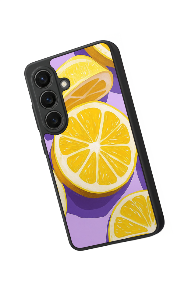 Samsung Galaxy S26 Uyumlu Limon Tasarımlı Glossy Premium Kılıf