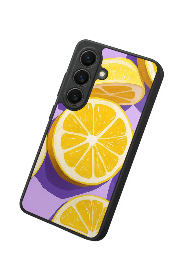 Samsung Galaxy S26 Uyumlu Limon Tasarımlı Glossy Premium Kılıf