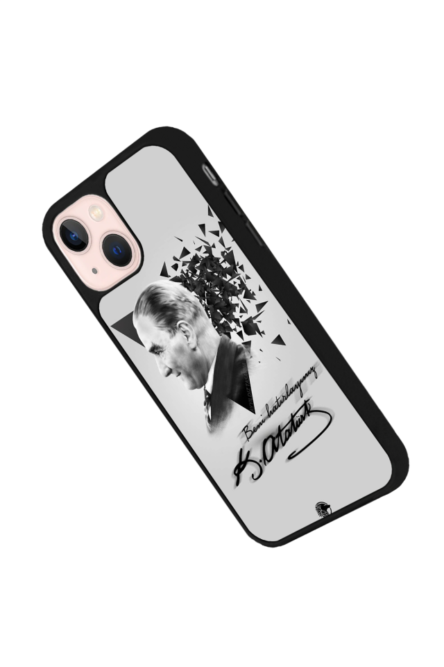 iPhone 13/14 Uyumlu Mustafa Kemal Ataturk Tasarımlı Glossy Premium Kılıf