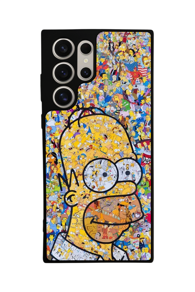 Samsung Galaxy S23 Ultra Uyumlu The Simpsons Tasarımlı Glossy Premium Kılıf