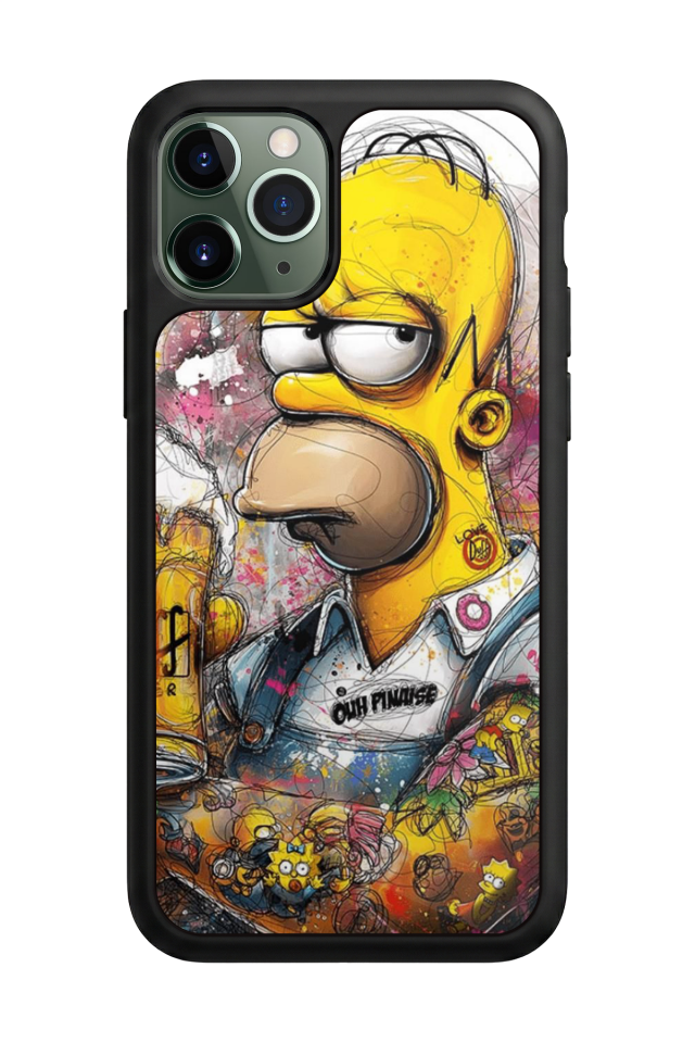 iPhone 11 Pro Uyumlu The Simpsons Tasarımlı Glossy Premium Kılıf