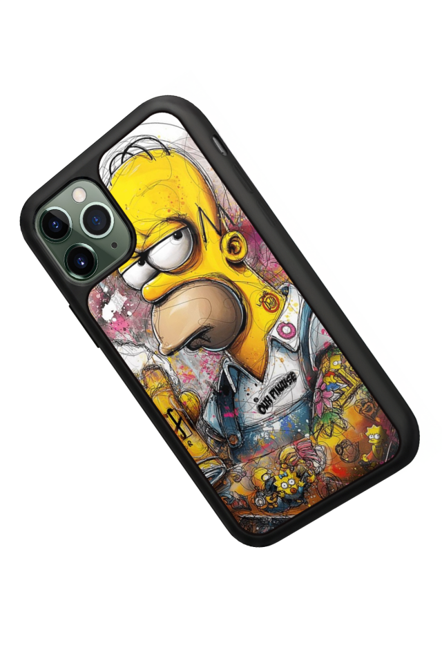 iPhone 11 Pro Uyumlu The Simpsons Tasarımlı Glossy Premium Kılıf