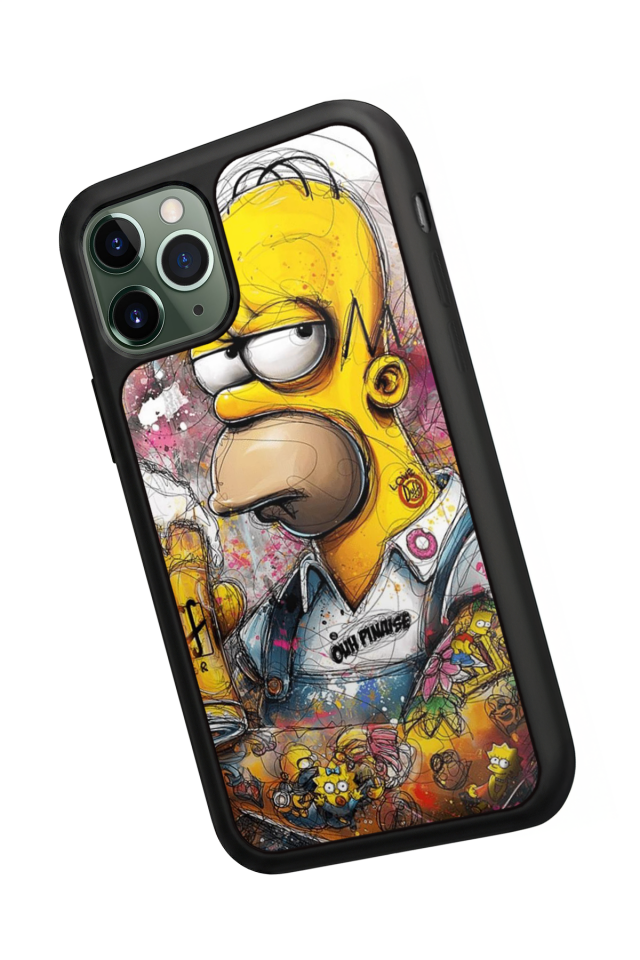 iPhone 11 Pro Uyumlu The Simpsons Tasarımlı Glossy Premium Kılıf