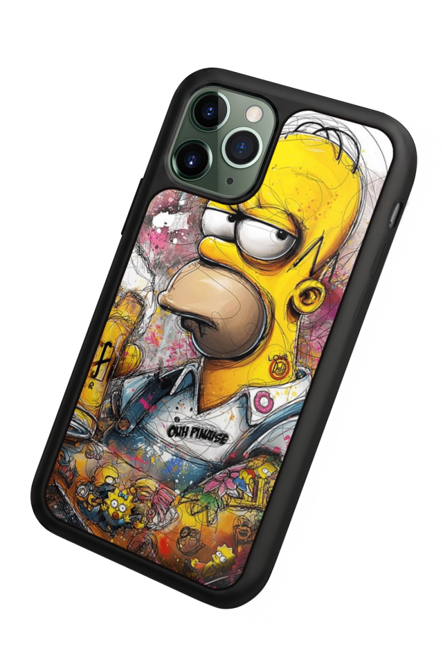 iPhone 11 Pro Uyumlu The Simpsons Tasarımlı Glossy Premium Kılıf
