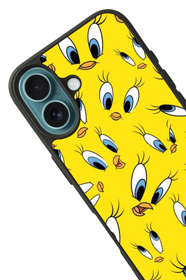 iPhone 16 Uyumlu Tweety Tasarımlı Glossy Premium Kılıf