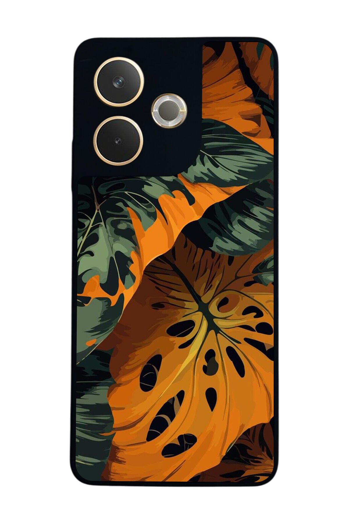 Oppo A5 Pro Uyumlu Botanik Tasarımlı Glossy Premium Kılıf