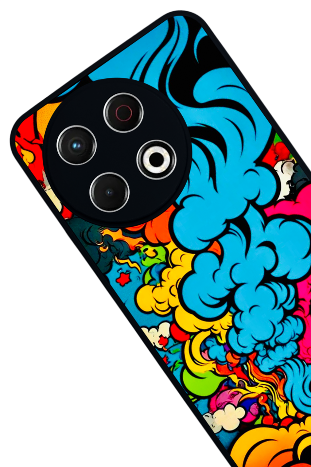 Tecno Spark 30 Pro Uyumlu Abstract Tasarımlı Glossy Premium Kılıf