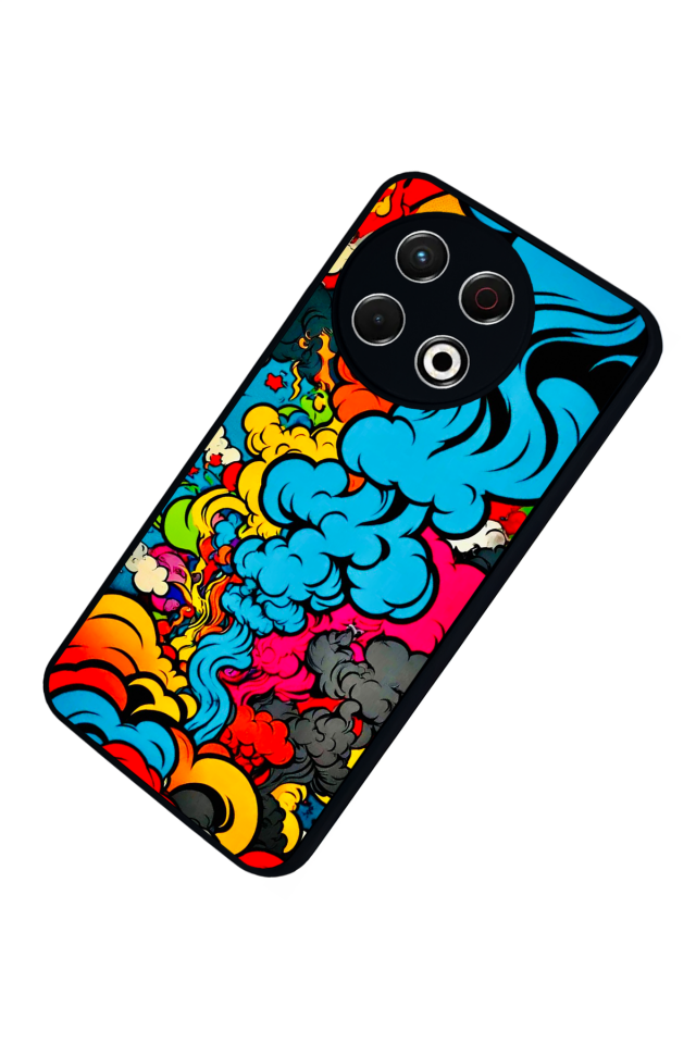 Tecno Spark 30 Pro Uyumlu Abstract Tasarımlı Glossy Premium Kılıf