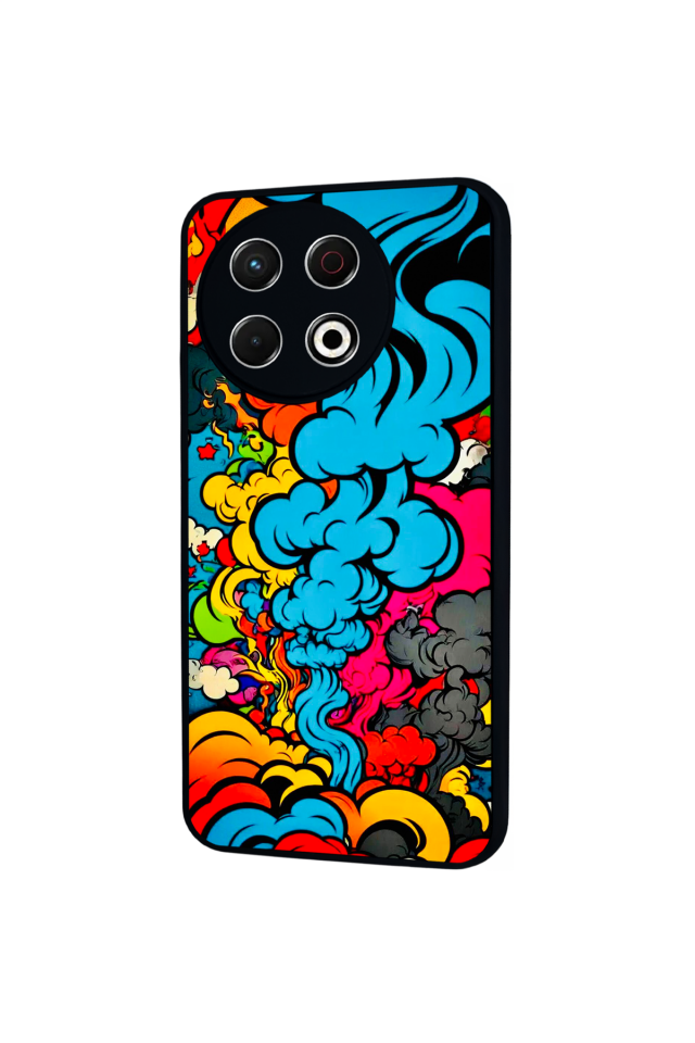 Tecno Spark 30 Pro Uyumlu Abstract Tasarımlı Glossy Premium Kılıf