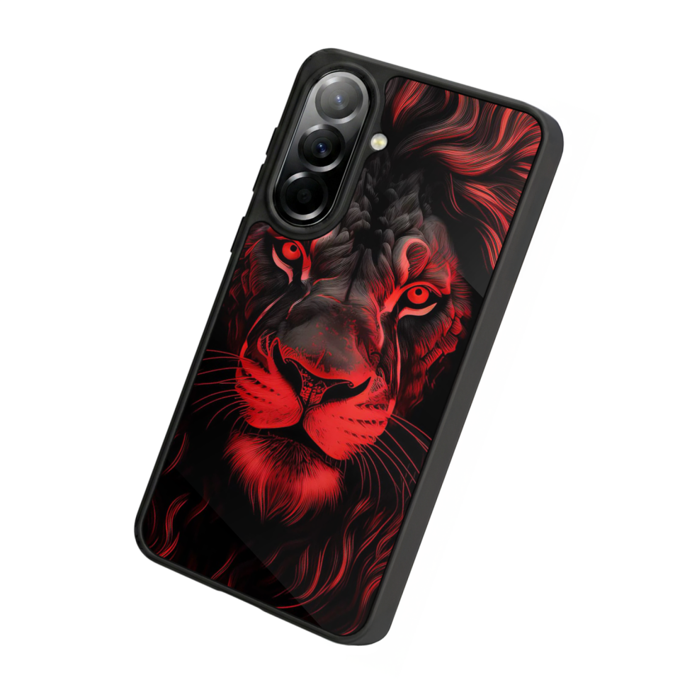 Samsung Galaxy A57 Uyumlu Aslan Tasarımlı Glossy Premium Kılıf
