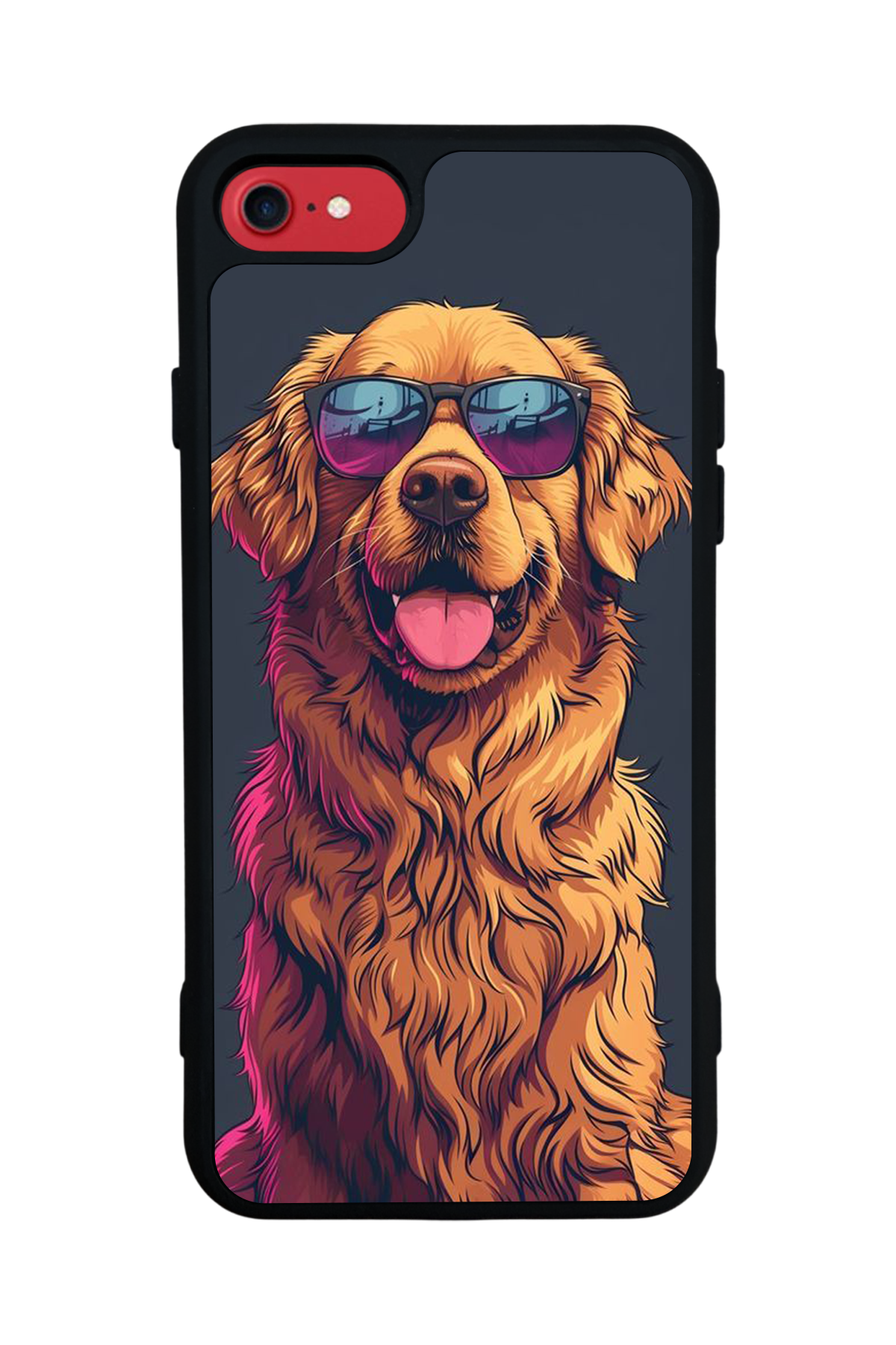 iPhone SE Uyumlu Golden Kopek Tasarımlı Glossy Premium Kılıf