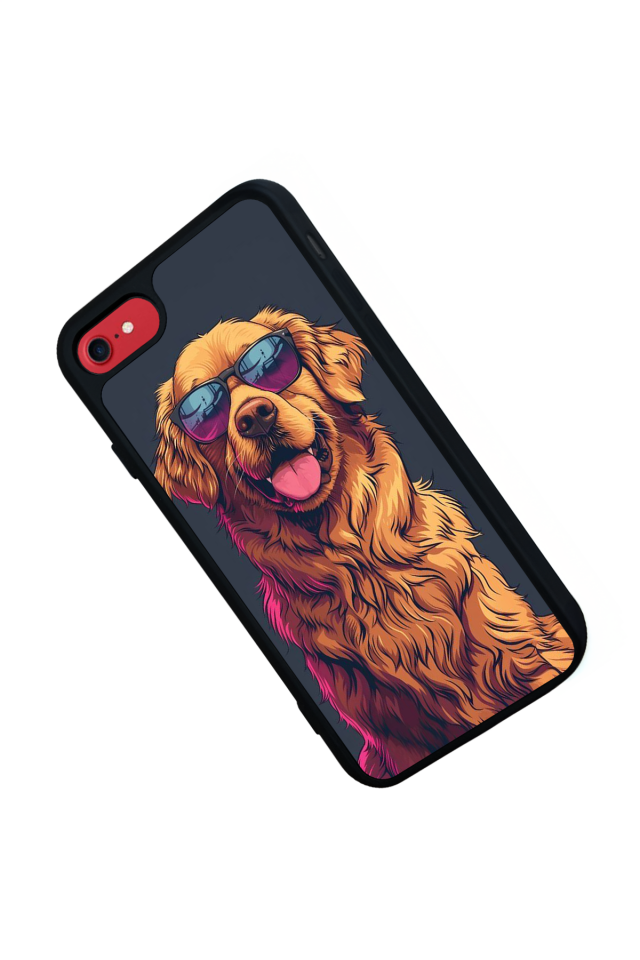 iPhone SE Uyumlu Golden Kopek Tasarımlı Glossy Premium Kılıf