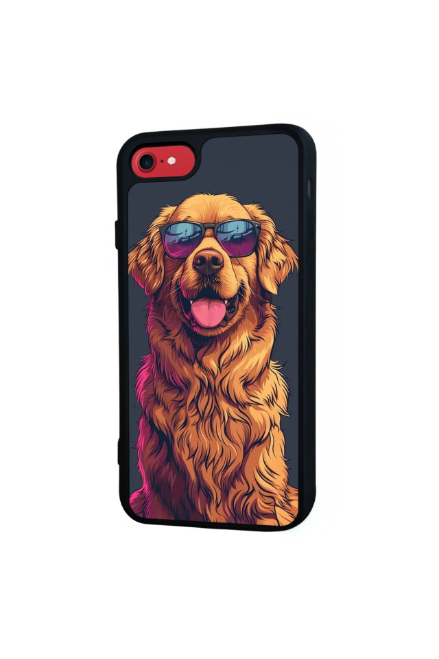 iPhone SE Uyumlu Golden Kopek Tasarımlı Glossy Premium Kılıf