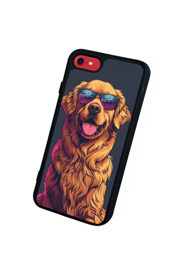 iPhone SE Uyumlu Golden Kopek Tasarımlı Glossy Premium Kılıf