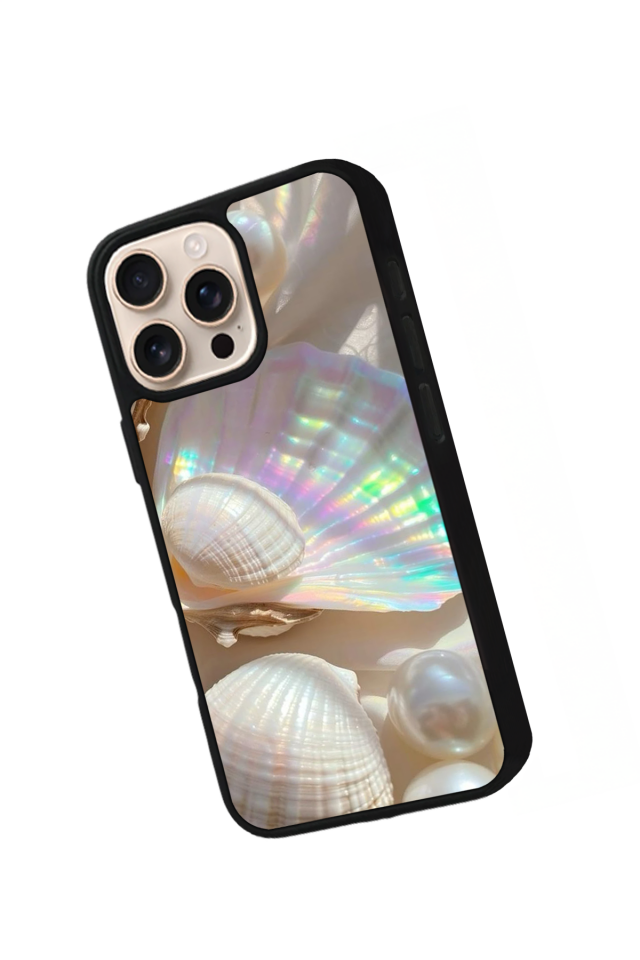 iPhone 16 Pro Max Uyumlu  İnci Tasarımlı Glossy Premium Kılıf