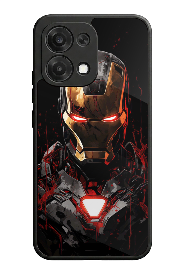 Oppo A6 Pro Uyumlu  Iron Man ( Demir Adam ) Tasarımlı Glossy Premium Kılıf