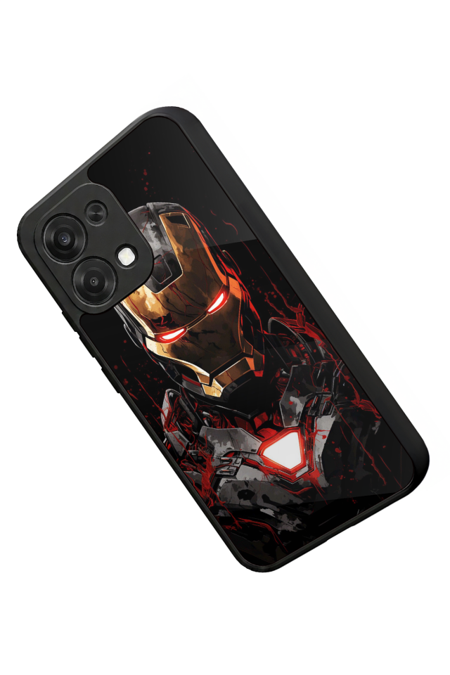 Oppo A6 Pro Uyumlu  Iron Man ( Demir Adam ) Tasarımlı Glossy Premium Kılıf