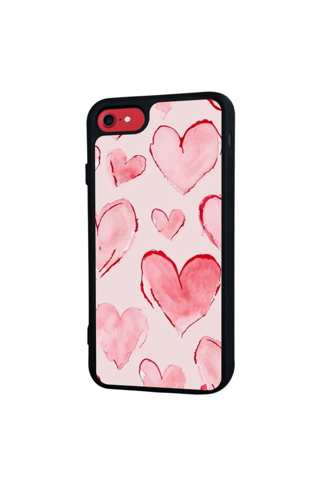 iPhone 7 Uyumlu Kalp Love Tasarımlı Glossy Premium Kılıf