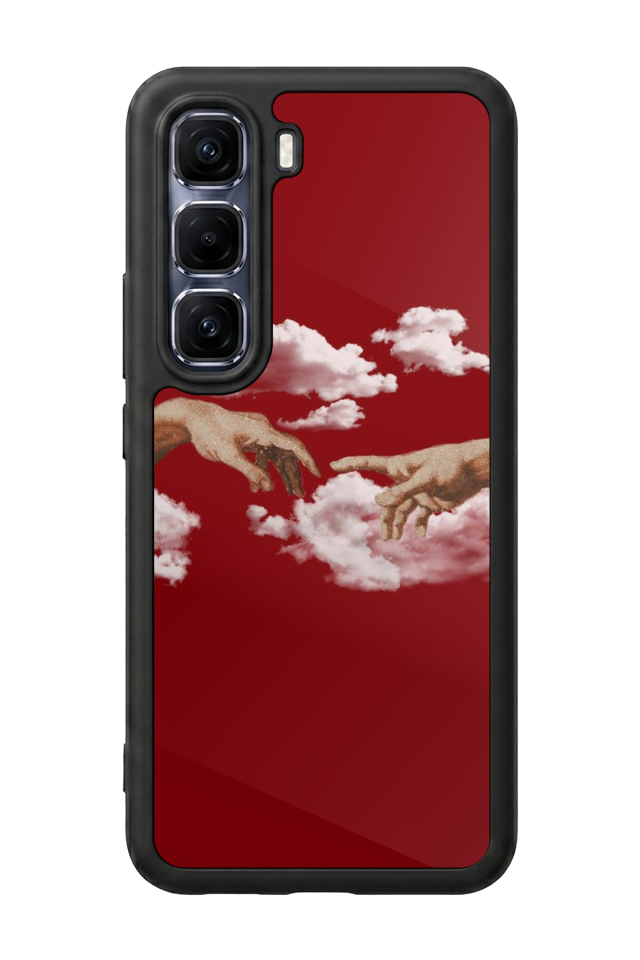 Infinix Hot 60 Pro Plus Uyumlu Kirmizi Tasarımlı Glossy Premium Kılıf