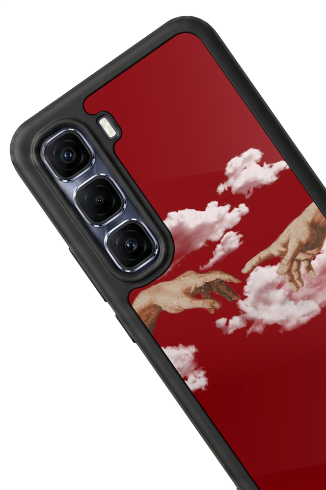 Infinix Hot 60 Pro Plus Uyumlu Kirmizi Tasarımlı Glossy Premium Kılıf