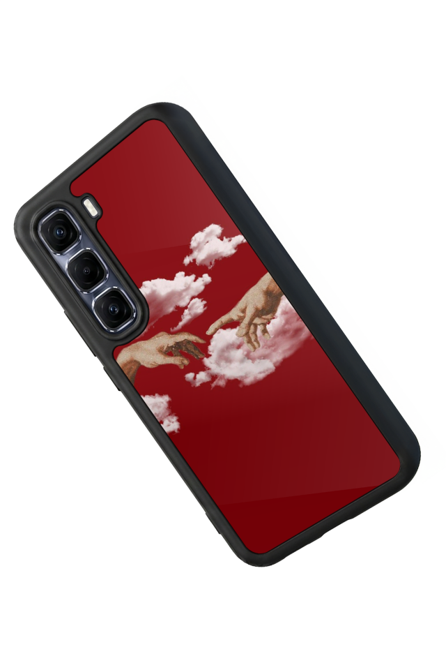 Infinix Hot 60 Pro Plus Uyumlu Kirmizi Tasarımlı Glossy Premium Kılıf