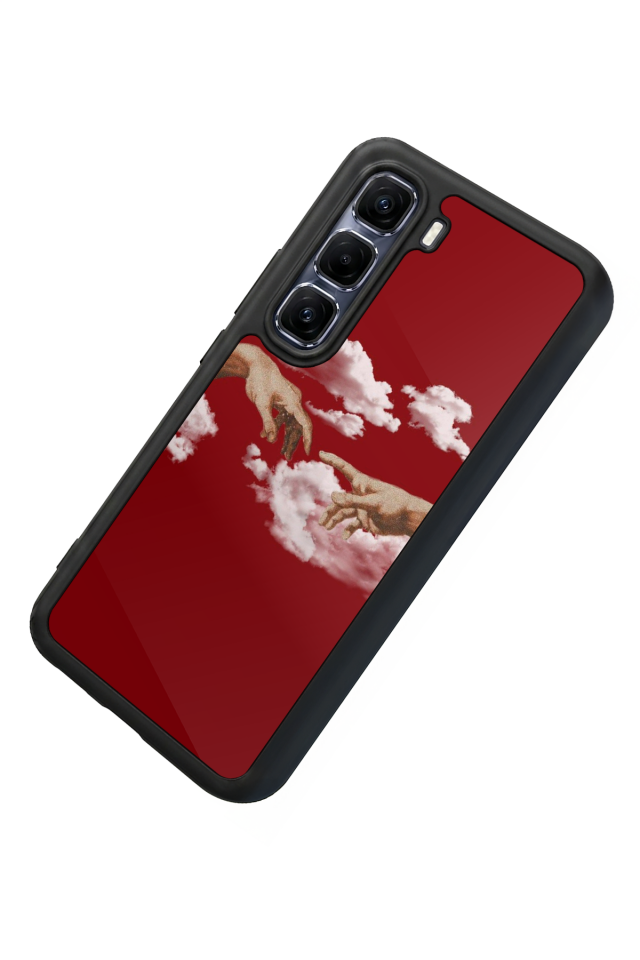 Infinix Hot 60 Pro Plus Uyumlu Kirmizi Tasarımlı Glossy Premium Kılıf