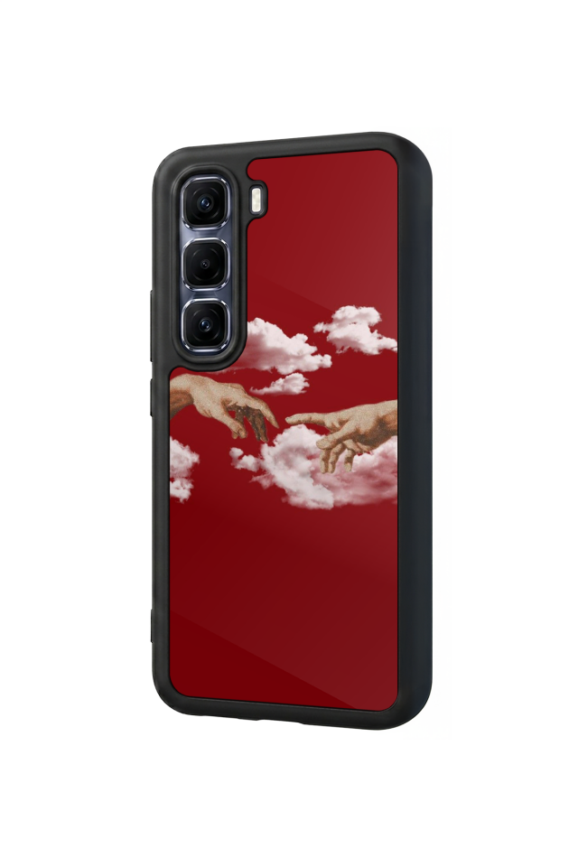 Infinix Hot 60 Pro Plus Uyumlu Kirmizi Tasarımlı Glossy Premium Kılıf