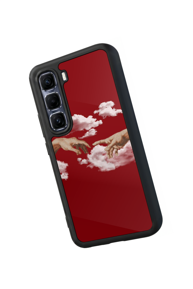 Infinix Hot 60 Pro Plus Uyumlu Kirmizi Tasarımlı Glossy Premium Kılıf