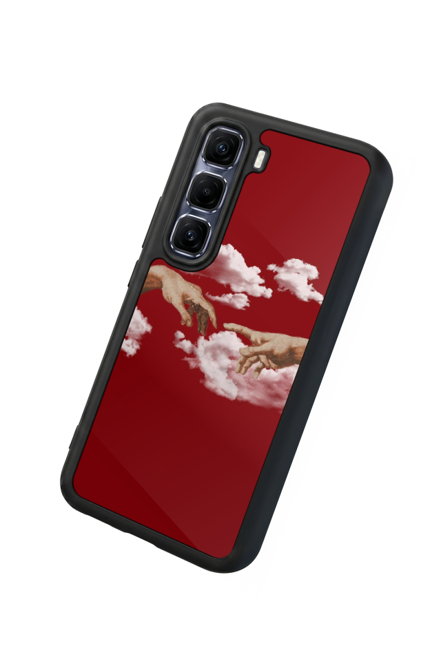 Infinix Hot 60 Pro Plus Uyumlu Kirmizi Tasarımlı Glossy Premium Kılıf