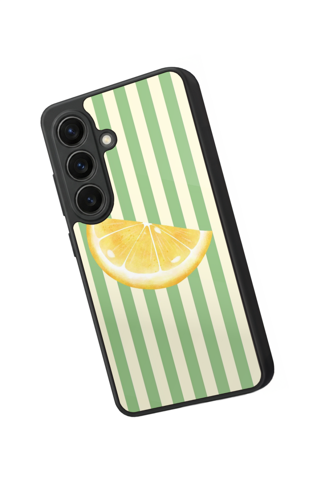 Samsung Galaxy S26 Uyumlu Limon Tasarımlı Glossy Premium Kılıf