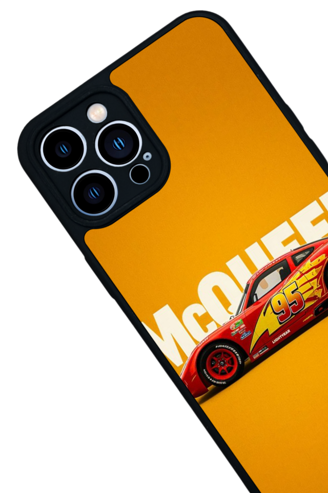 iPhone 13 Pro Max Uyumlu Şimsek McQueen Tasarımlı Glossy Premium Kılıf
