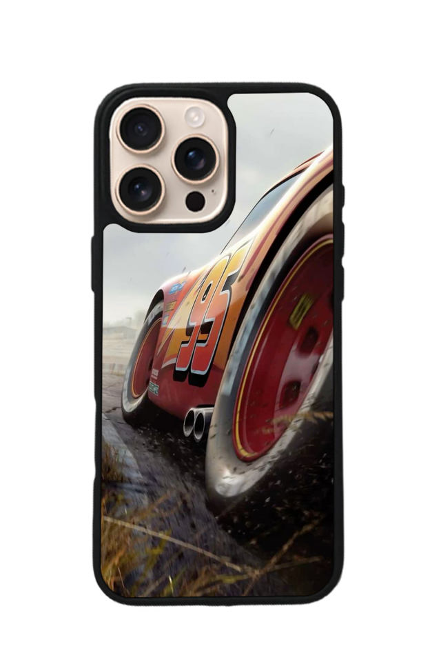 iPhone 14 Pro Max Uyumlu Simsek McQueen Tasarımlı Glossy Premium Kılıf