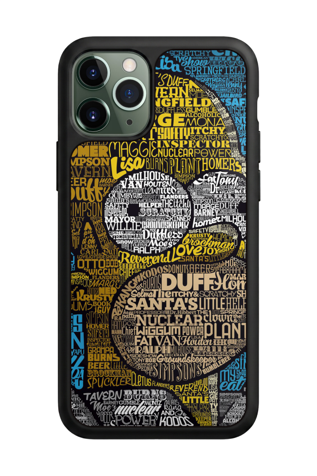 iPhone 11 Pro Uyumlu The Simpsons Tasarımlı Glossy Premium Kılıf