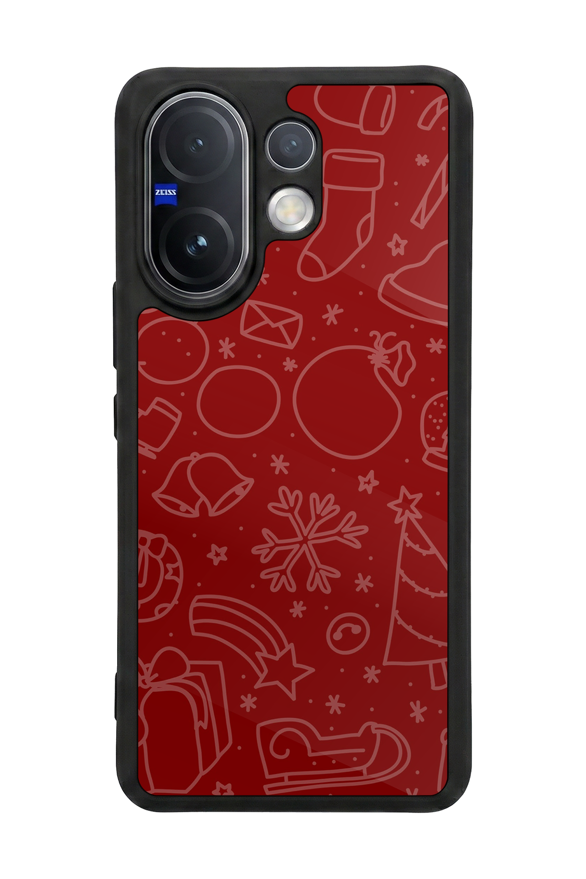 Vivo V60 Uyumlu Yilbasi Christmas Tasarımlı Glossy Premium Kılıf