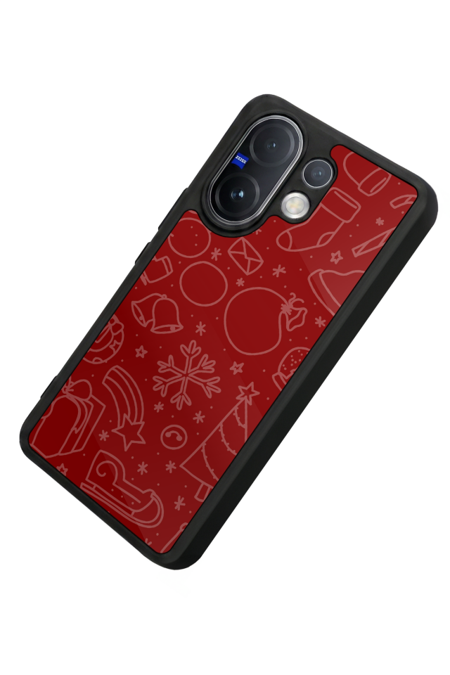 Vivo V60 Uyumlu Yilbasi Christmas Tasarımlı Glossy Premium Kılıf