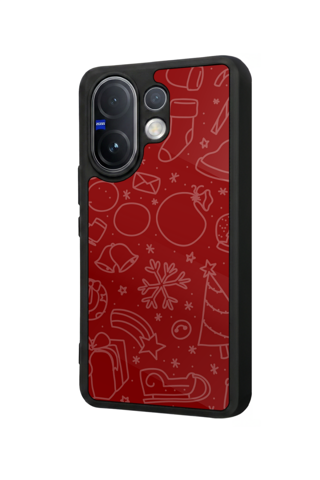 Vivo V60 Uyumlu Yilbasi Christmas Tasarımlı Glossy Premium Kılıf