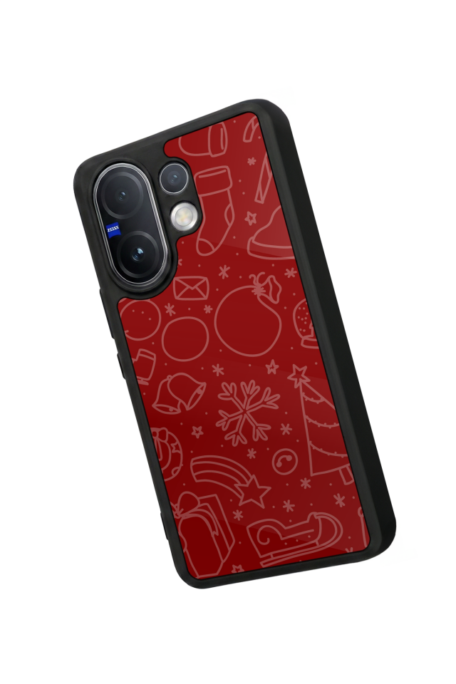Vivo V60 Uyumlu Yilbasi Christmas Tasarımlı Glossy Premium Kılıf