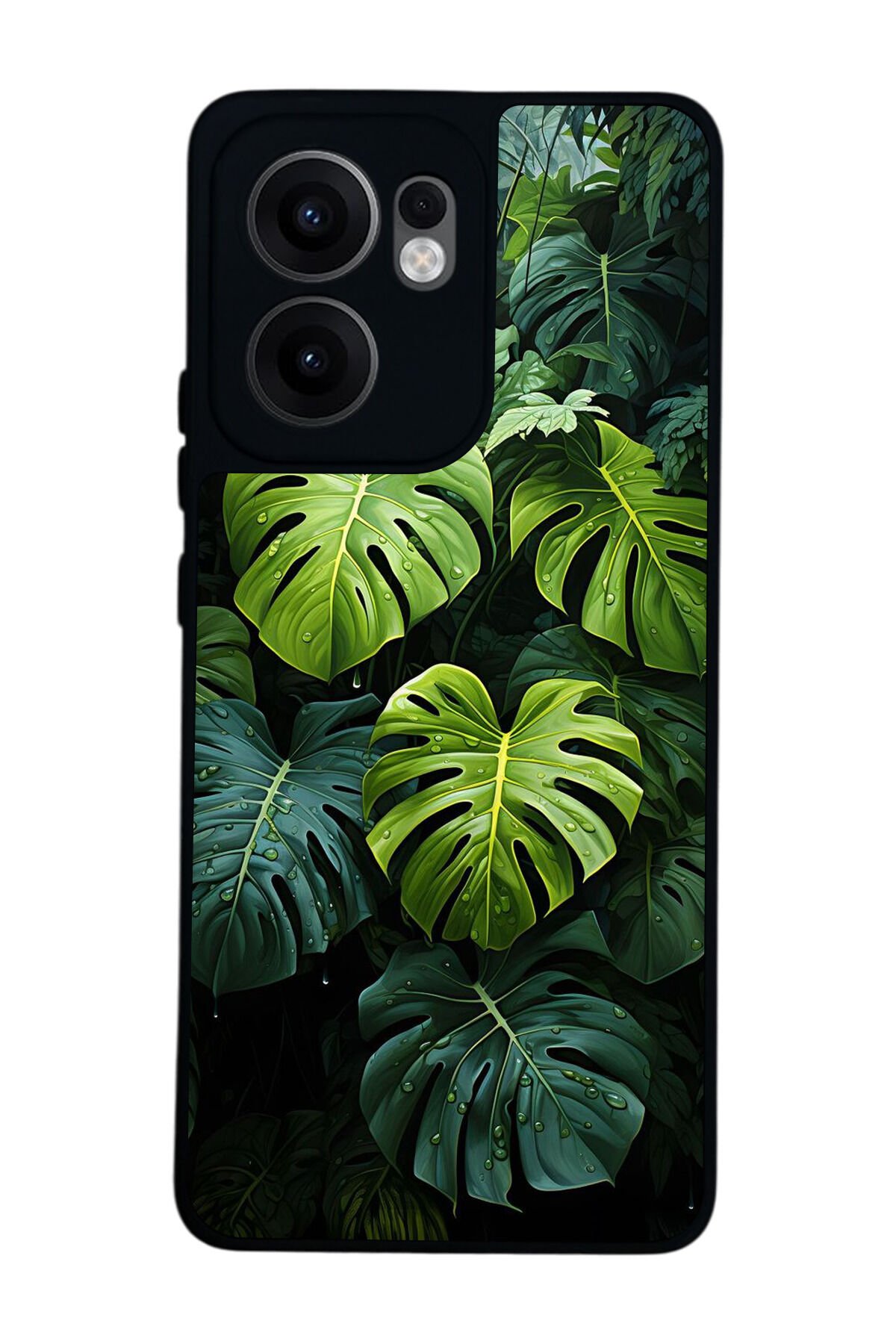 Oppo Reno 13F Uyumlu Botanik Tasarımlı Glossy Premium Kılıf