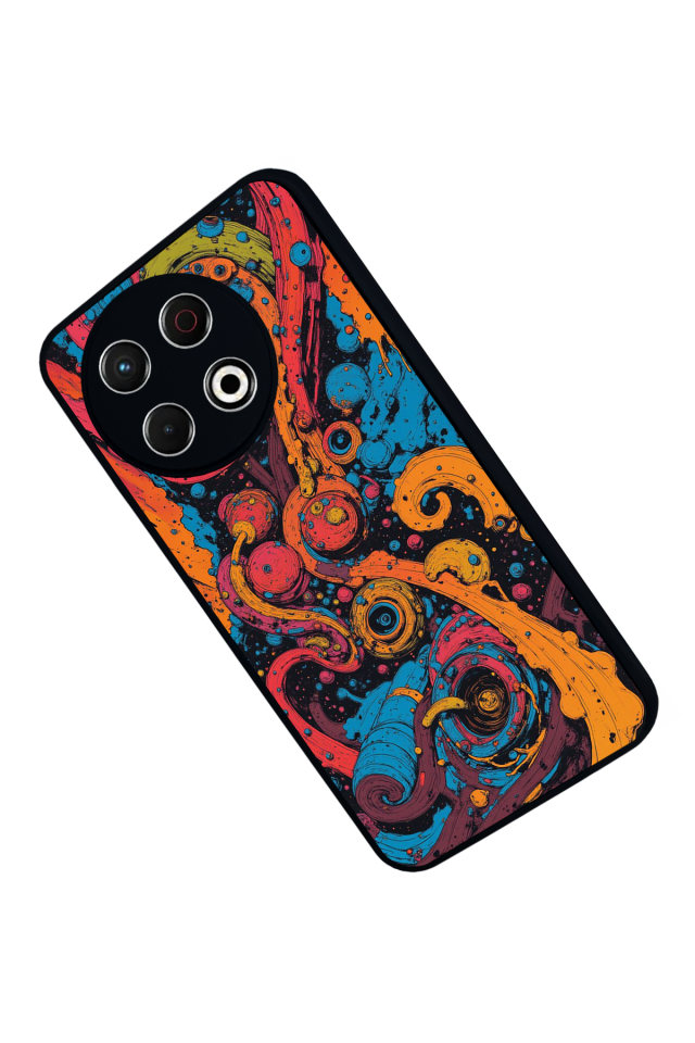 Tecno Spark 30 Pro Uyumlu Abstract Tasarımlı Glossy Premium Kılıf