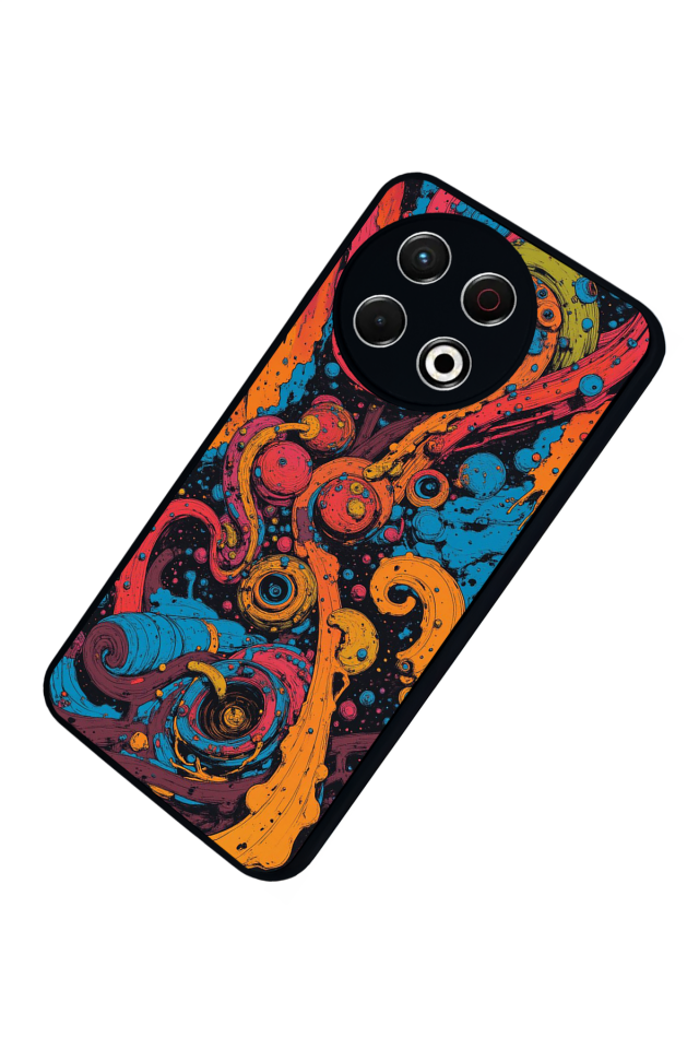 Tecno Spark 30 Pro Uyumlu Abstract Tasarımlı Glossy Premium Kılıf