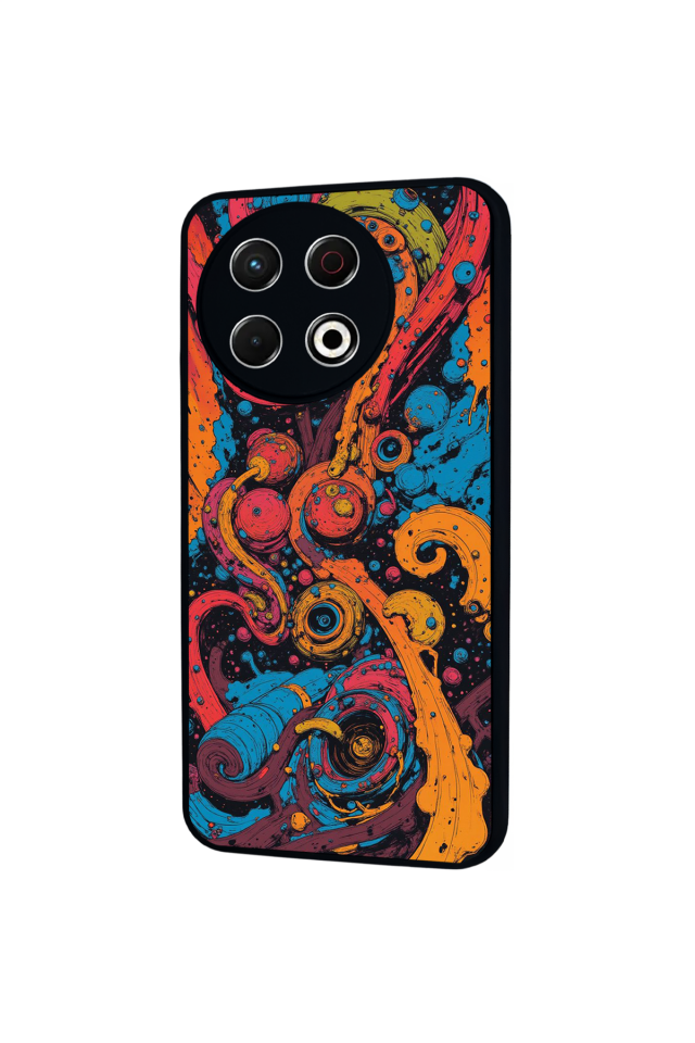 Tecno Spark 30 Pro Uyumlu Abstract Tasarımlı Glossy Premium Kılıf