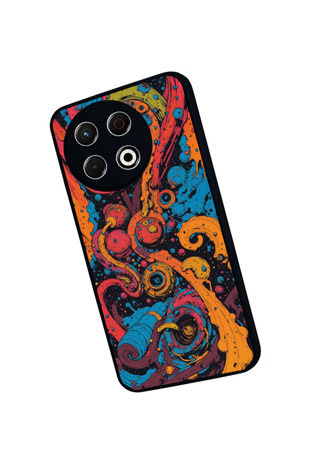 Tecno Spark 30 Pro Uyumlu Abstract Tasarımlı Glossy Premium Kılıf