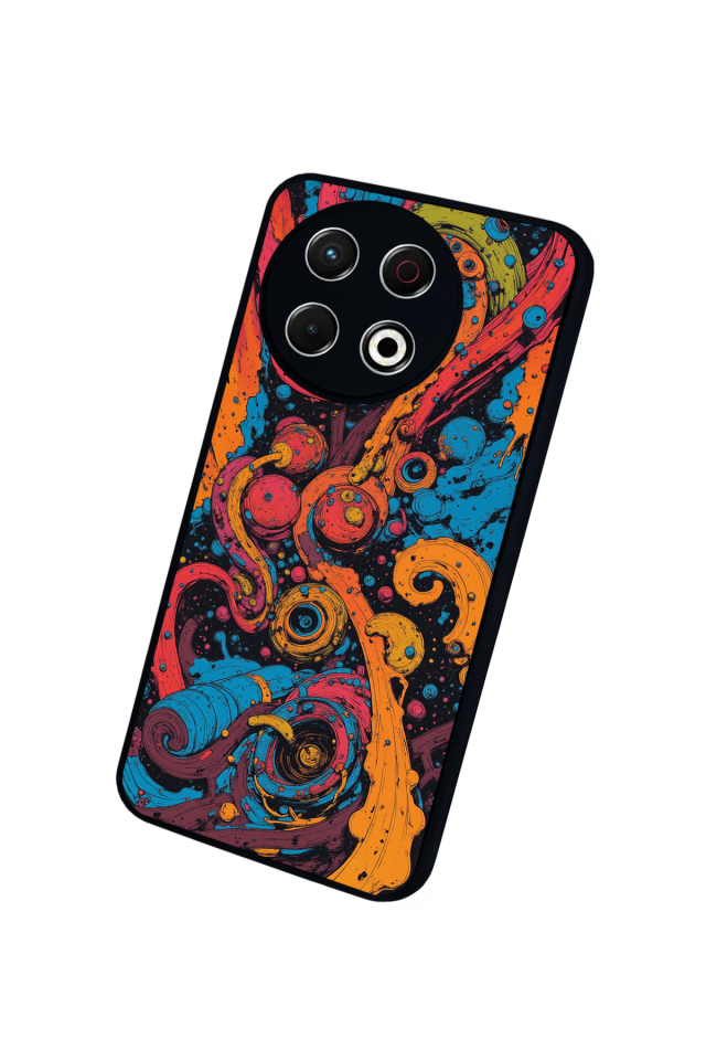 Tecno Spark 30 Pro Uyumlu Abstract Tasarımlı Glossy Premium Kılıf