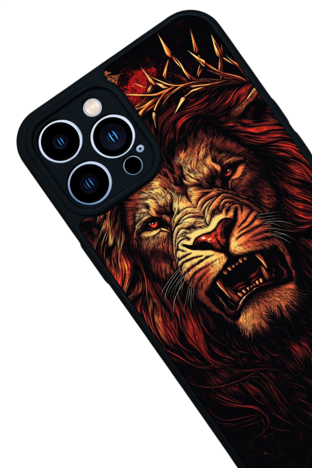 iPhone 12 Pro Max Uyumlu Aslan Tasarımlı Glossy Premium Kılıf