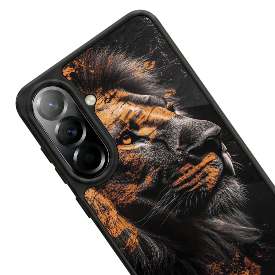 Samsung Galaxy A57 Uyumlu Aslan Tasarımlı Glossy Premium Kılıf