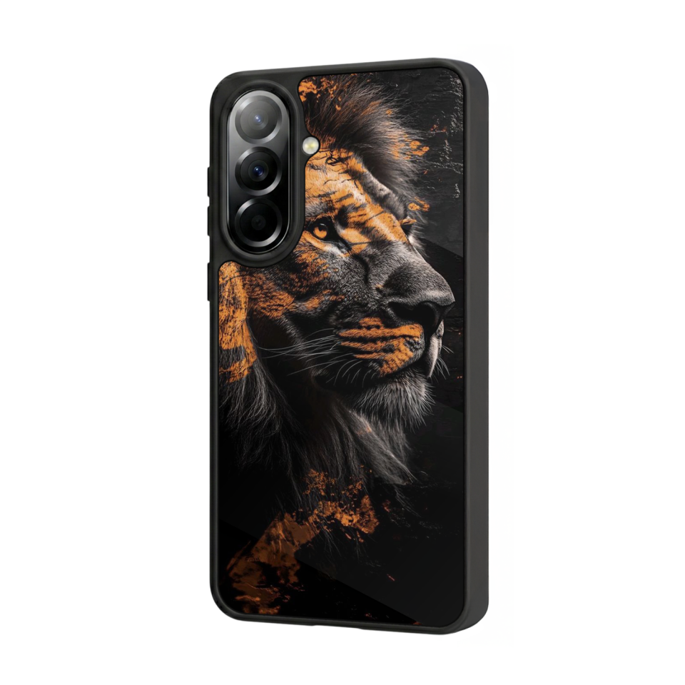 Samsung Galaxy A57 Uyumlu Aslan Tasarımlı Glossy Premium Kılıf