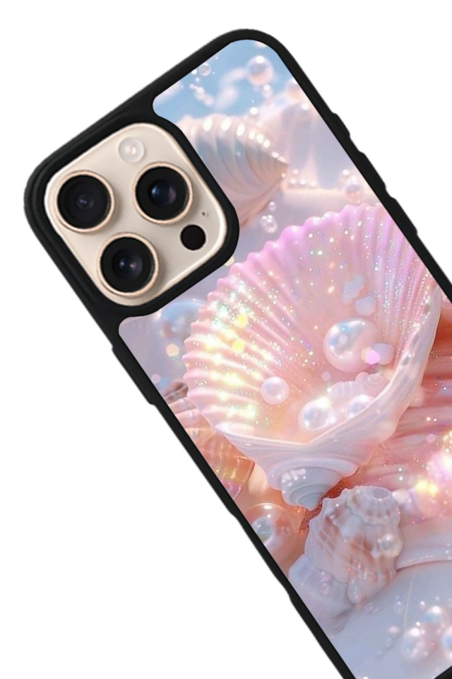 iPhone 16 Pro Max Uyumlu  İnci Tasarımlı Glossy Premium Kılıf